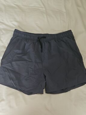 Women's Athletic Drawstring Shorts Size Large - Slate Blue